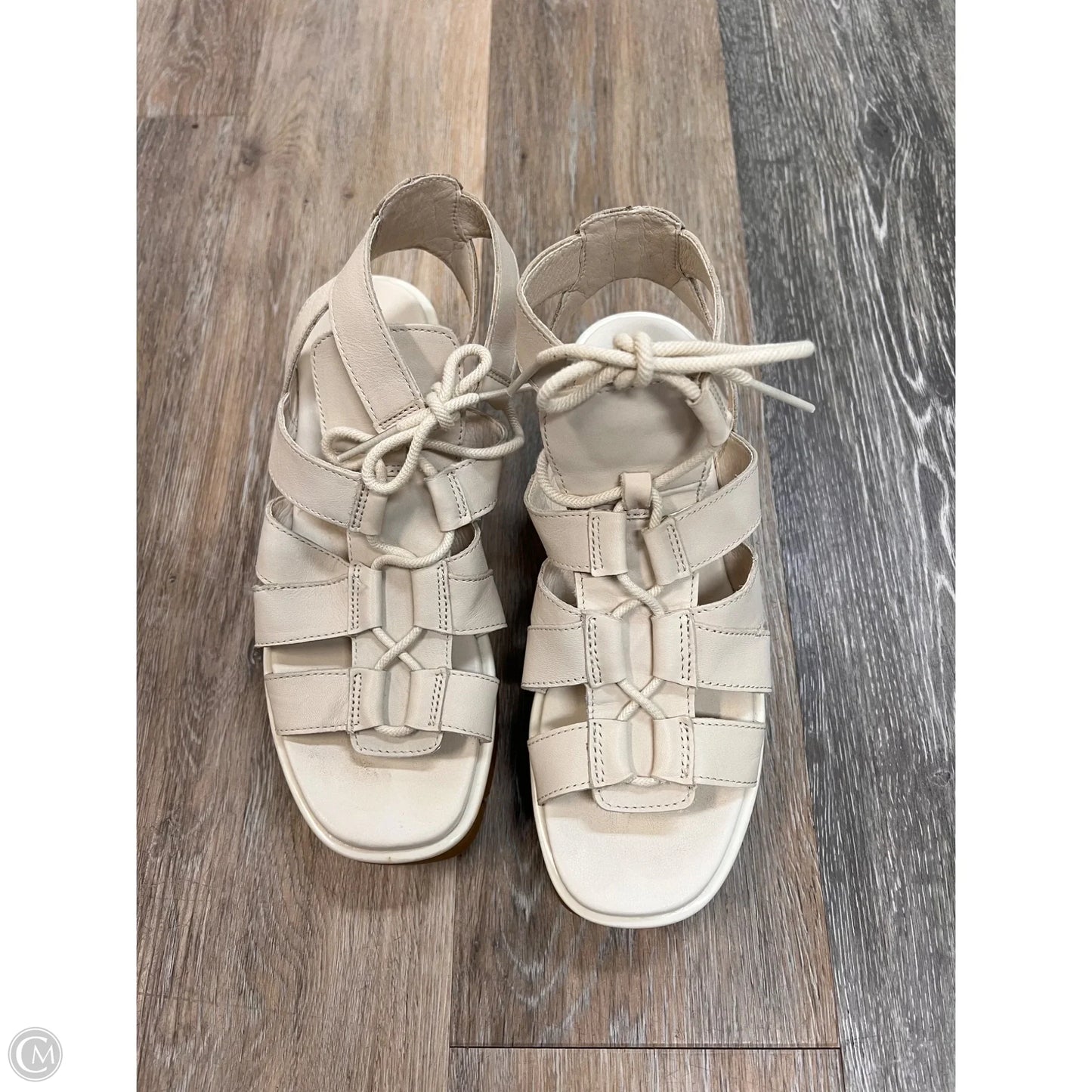 Sandals Heels Wedge By Sorel In Cream, Size: 7.5