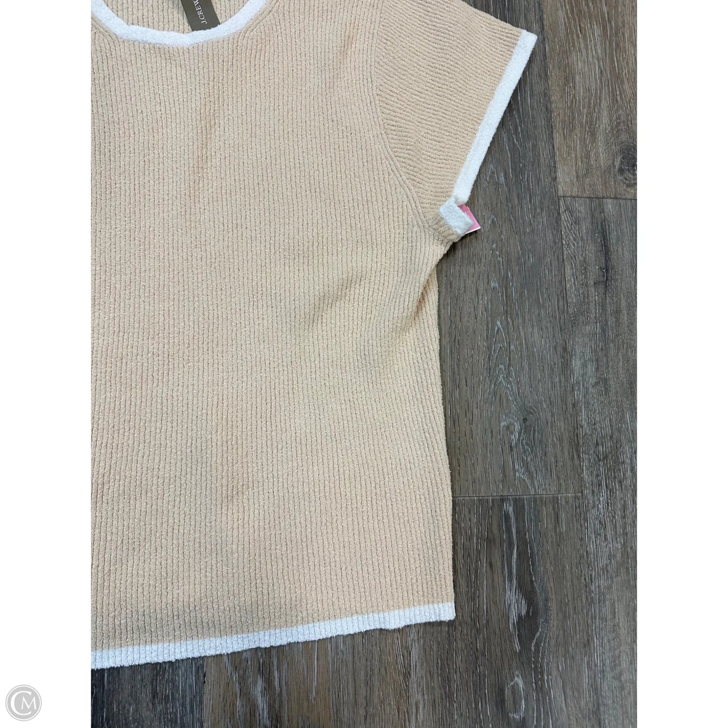 Top Short Sleeve By J. Crew In Cream, Size: Xxl