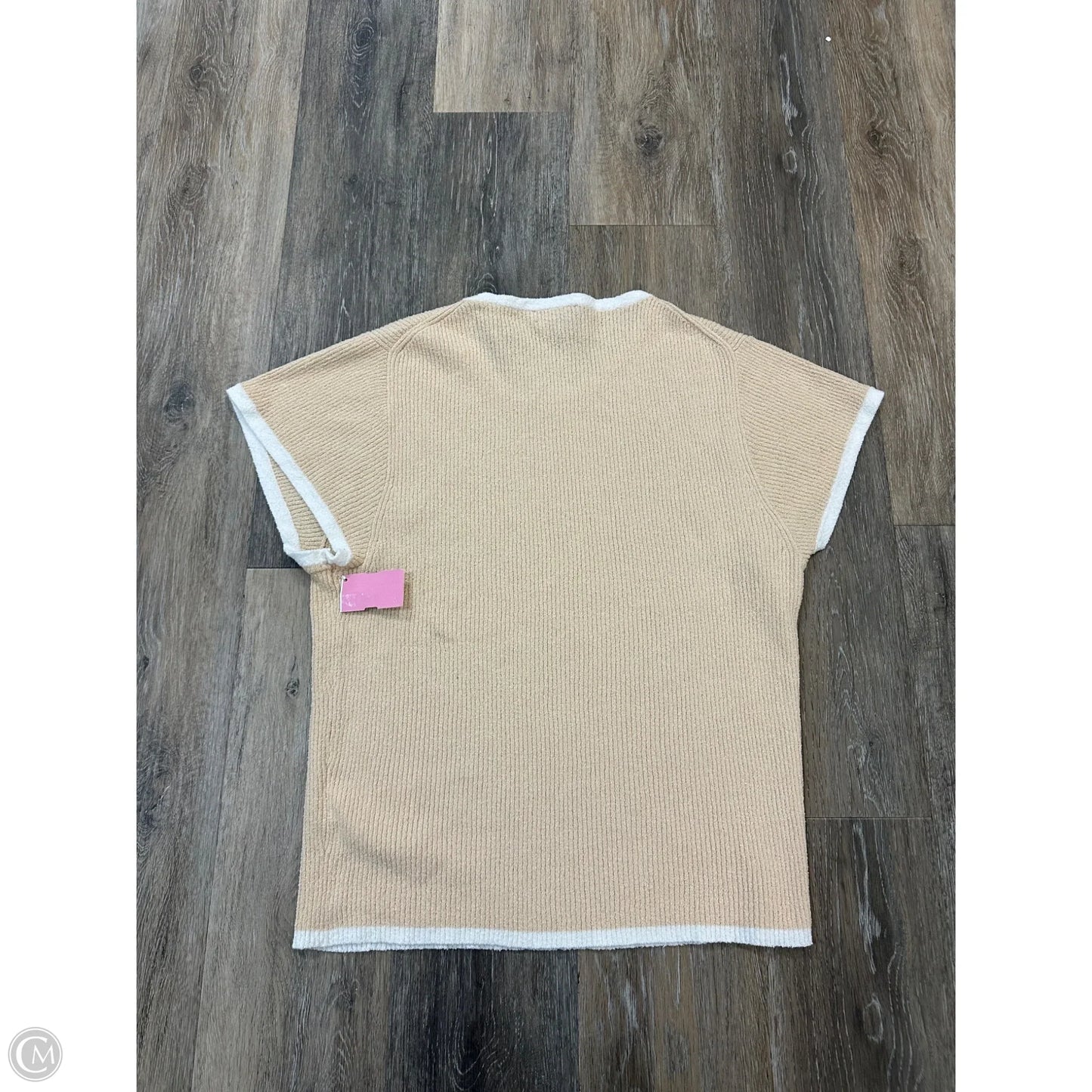 Top Short Sleeve By J. Crew In Cream, Size: Xxl