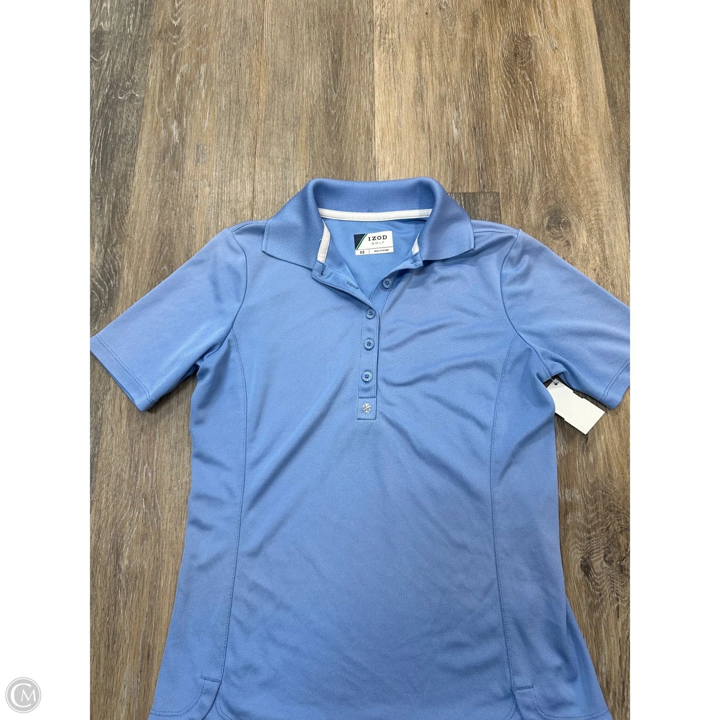 Athletic Top Short Sleeve By Izod In Blue, Size: Xs
