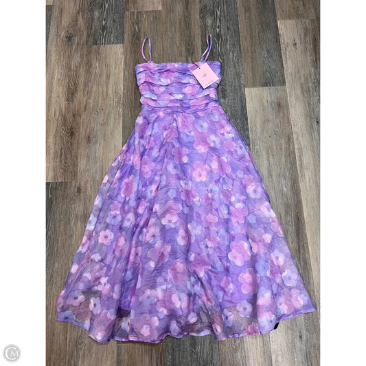 -Dress Party Midi By Hello Molly In Purple, Size: Xs