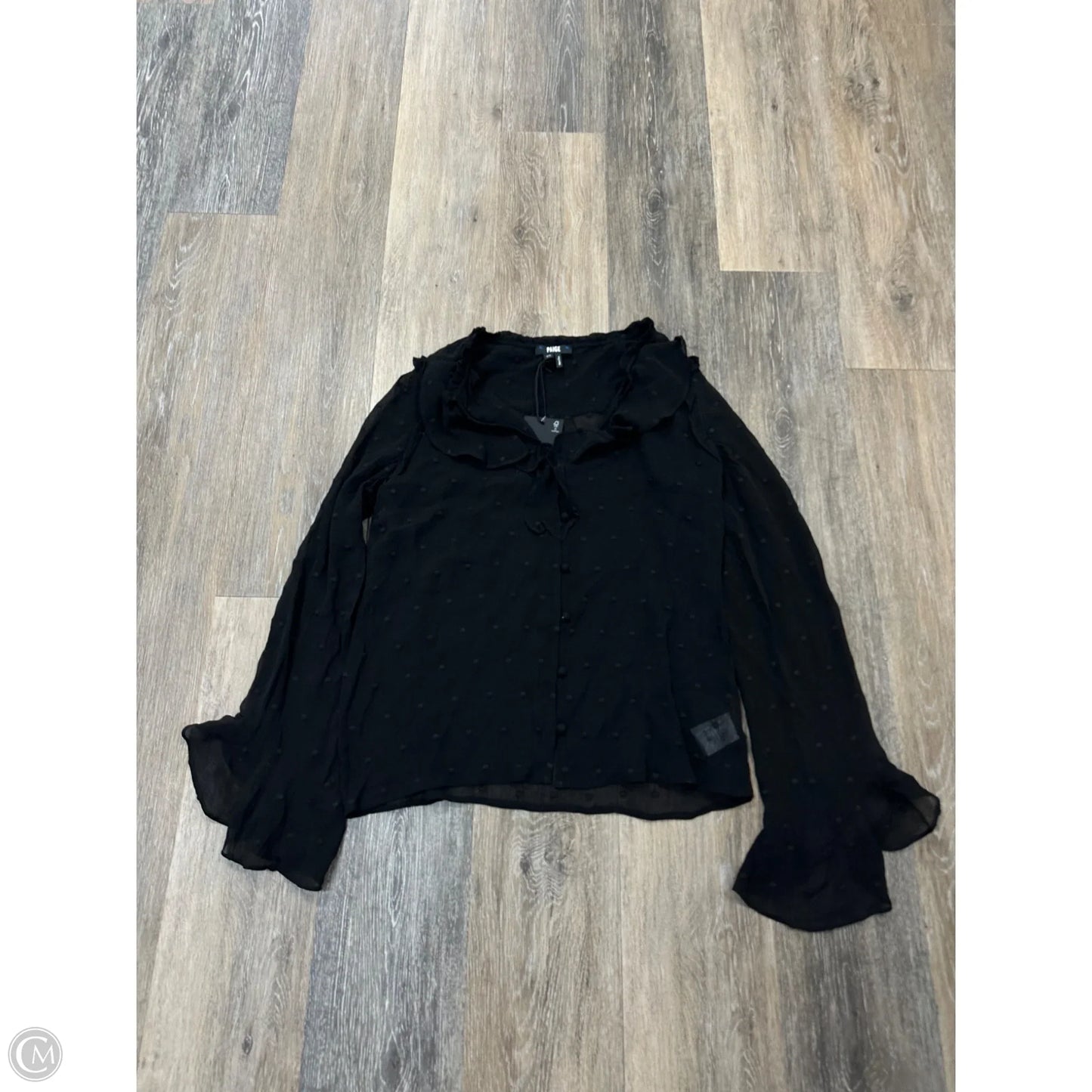 Blouse Designer By Paige In Black, Size: Xs