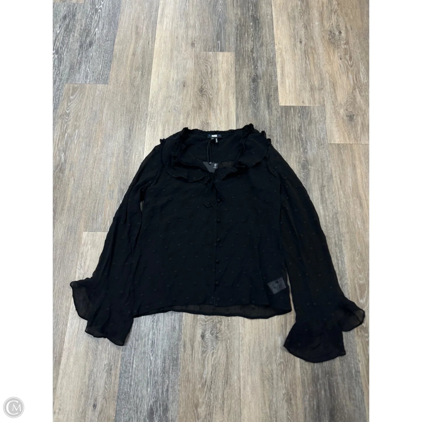 Blouse Designer By Paige In Black, Size: Xs