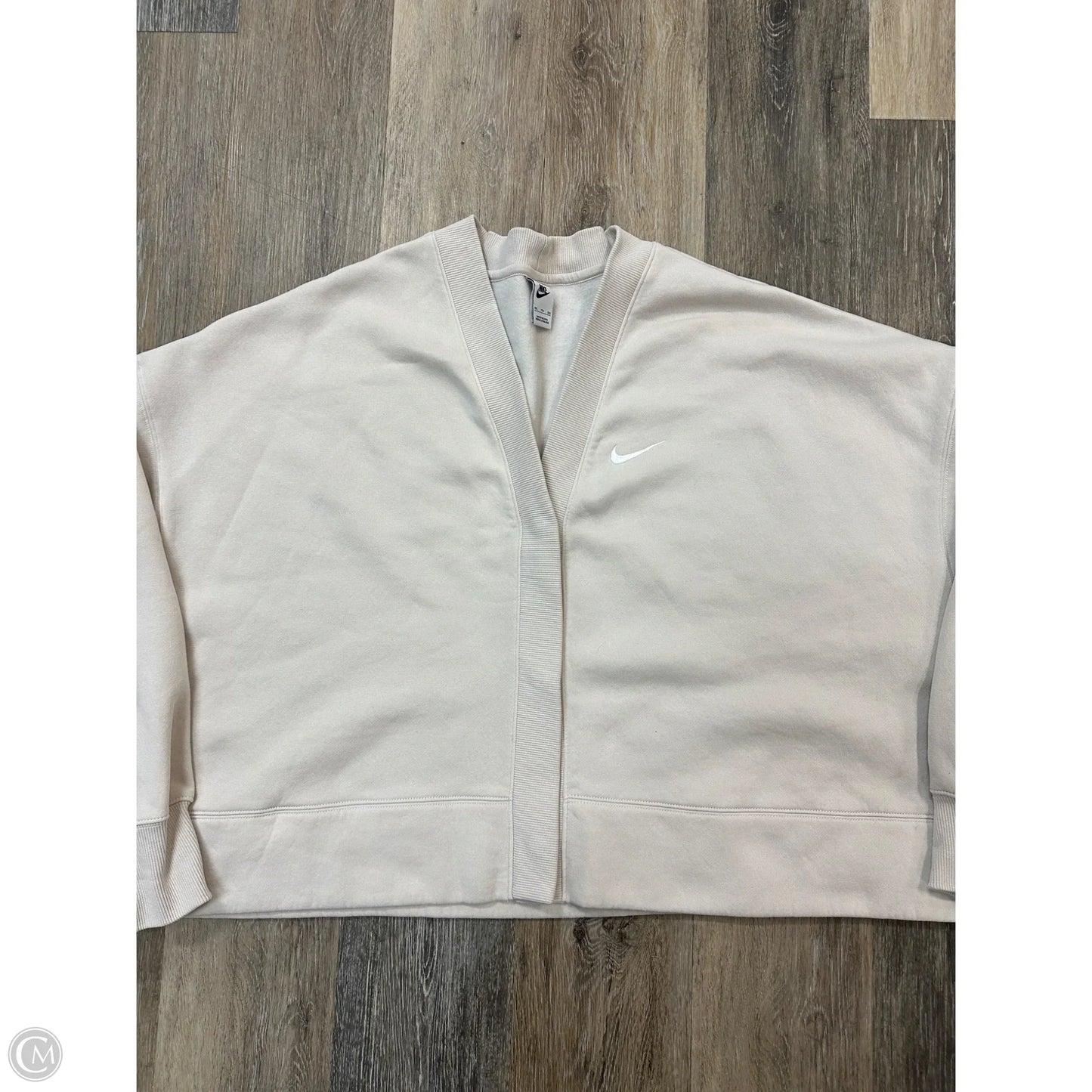 Cardigan By Nike Apparel In Beige, Size: Xxl
