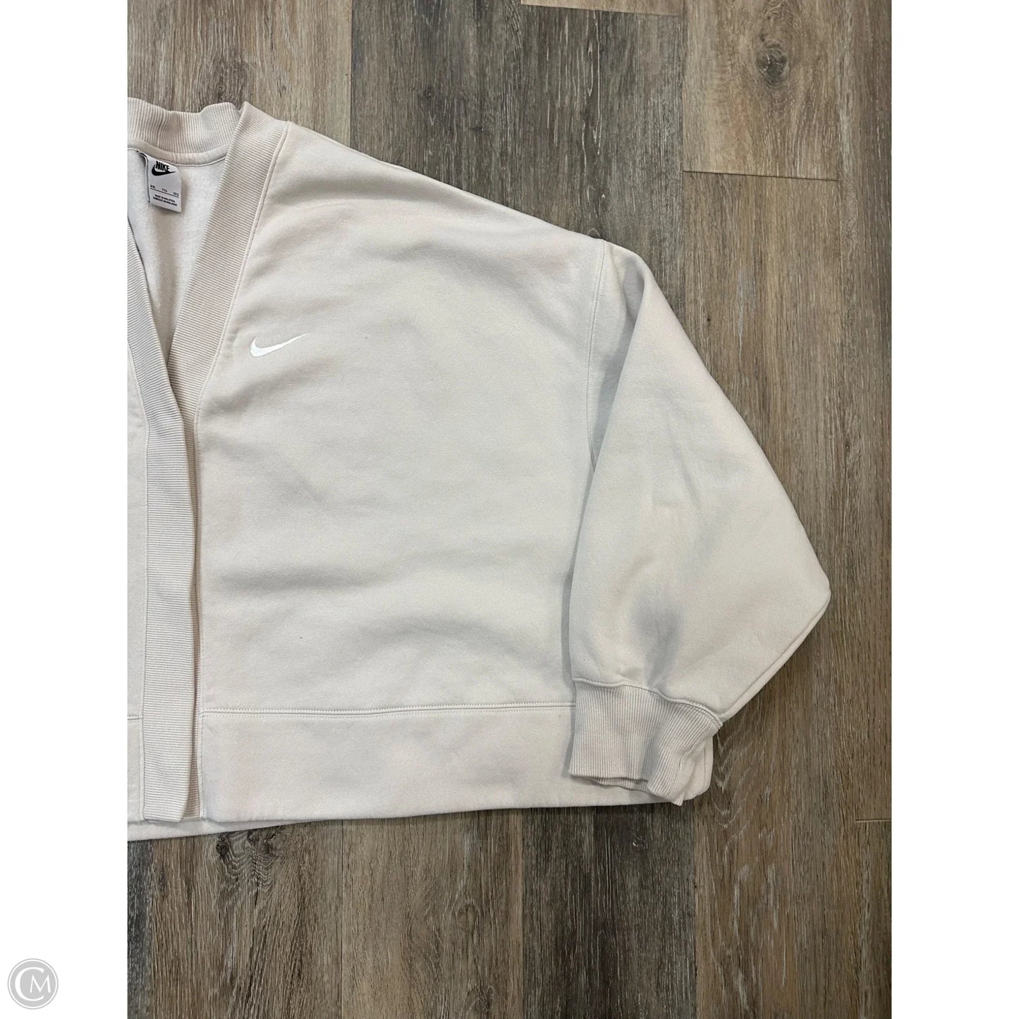 Cardigan By Nike Apparel In Beige, Size: Xxl