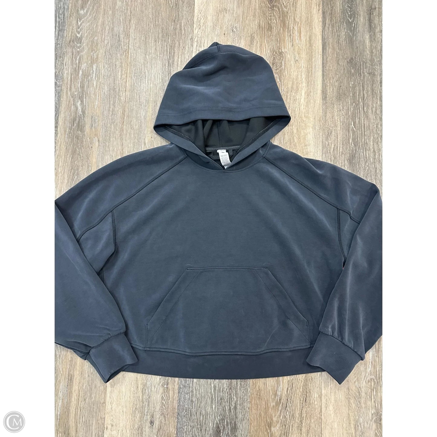 Athletic Sweatshirt Hoodie By Lululemon In Grey, Size: 8