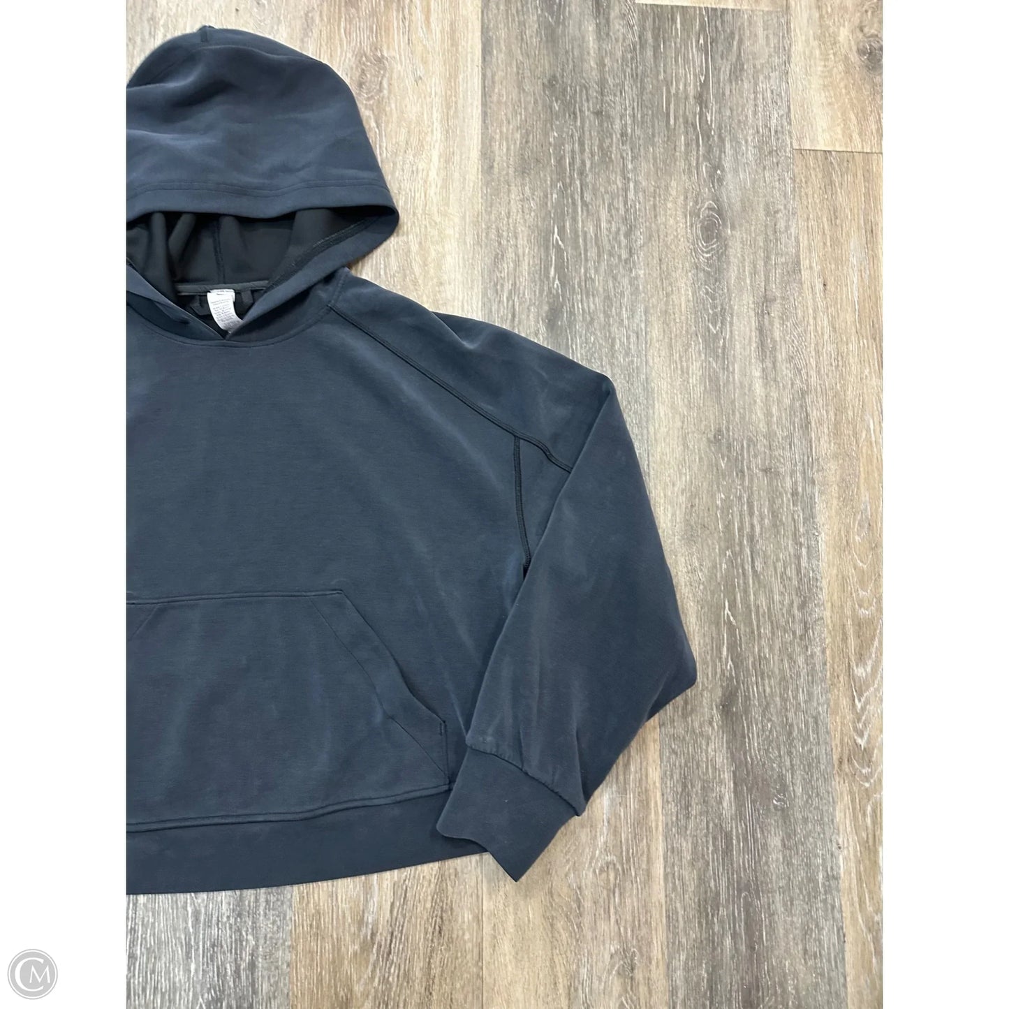 Athletic Sweatshirt Hoodie By Lululemon In Grey, Size: 8