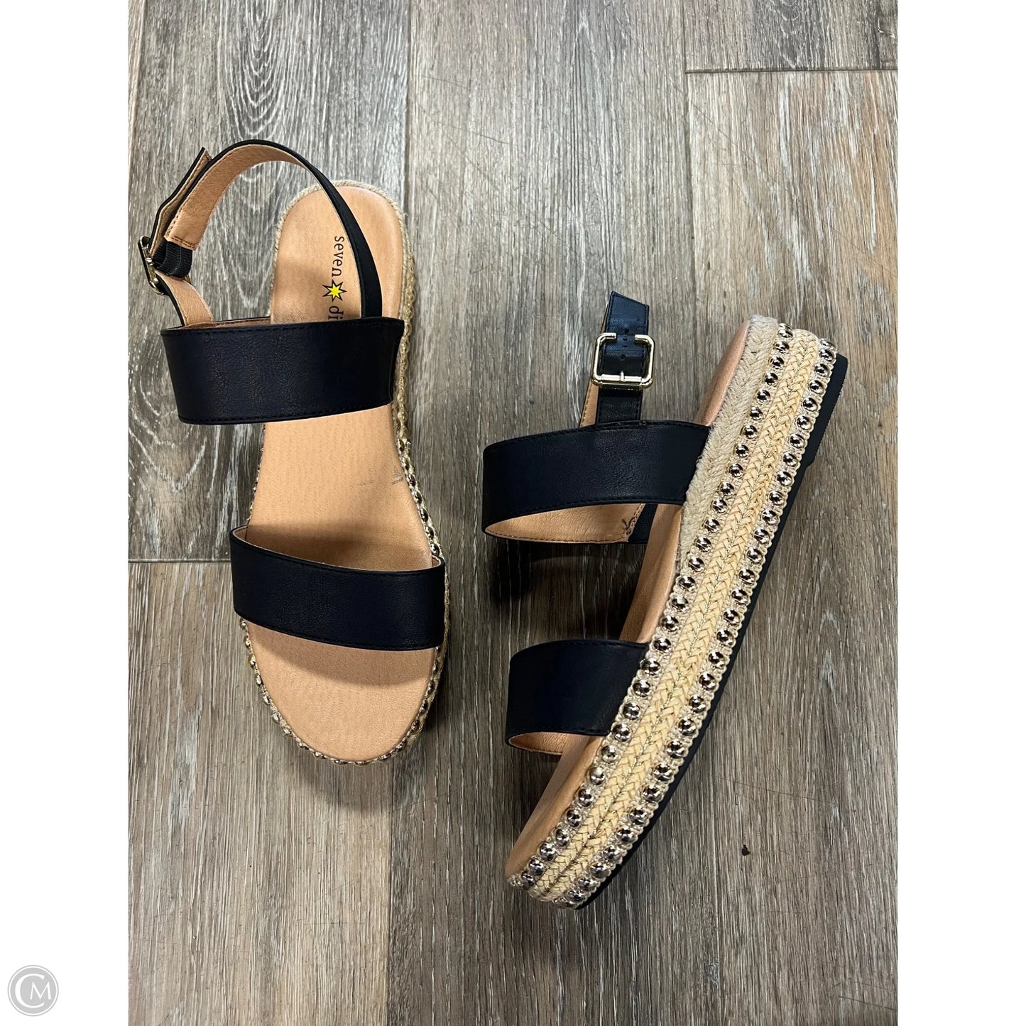 Sandals Heels Platform By Seven Dials In Black, Size: 9.5