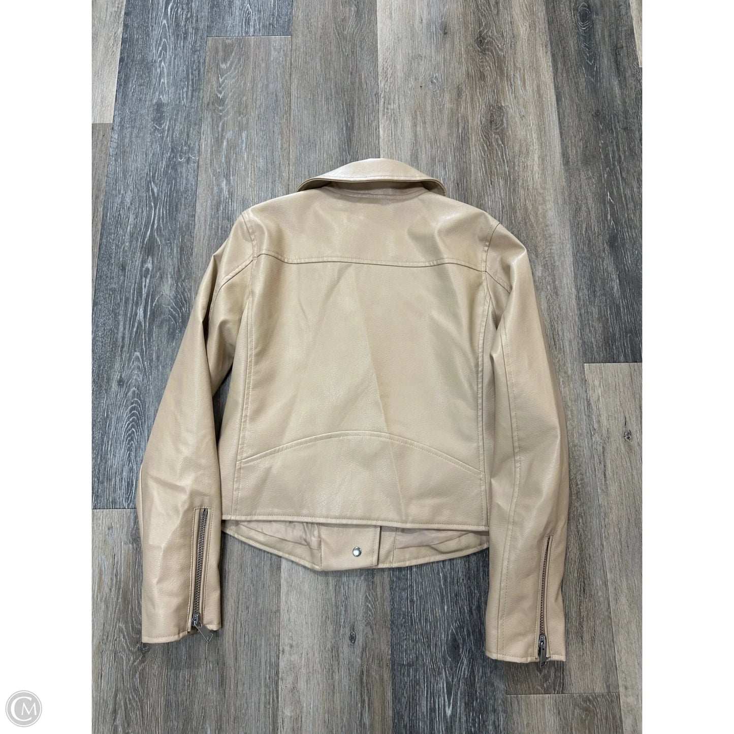 Jacket Moto Leather By Anthropologie In Tan, Size: S