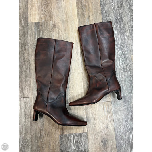 Boots Knee Heels By Vince Camuto In Brown, Size: 10