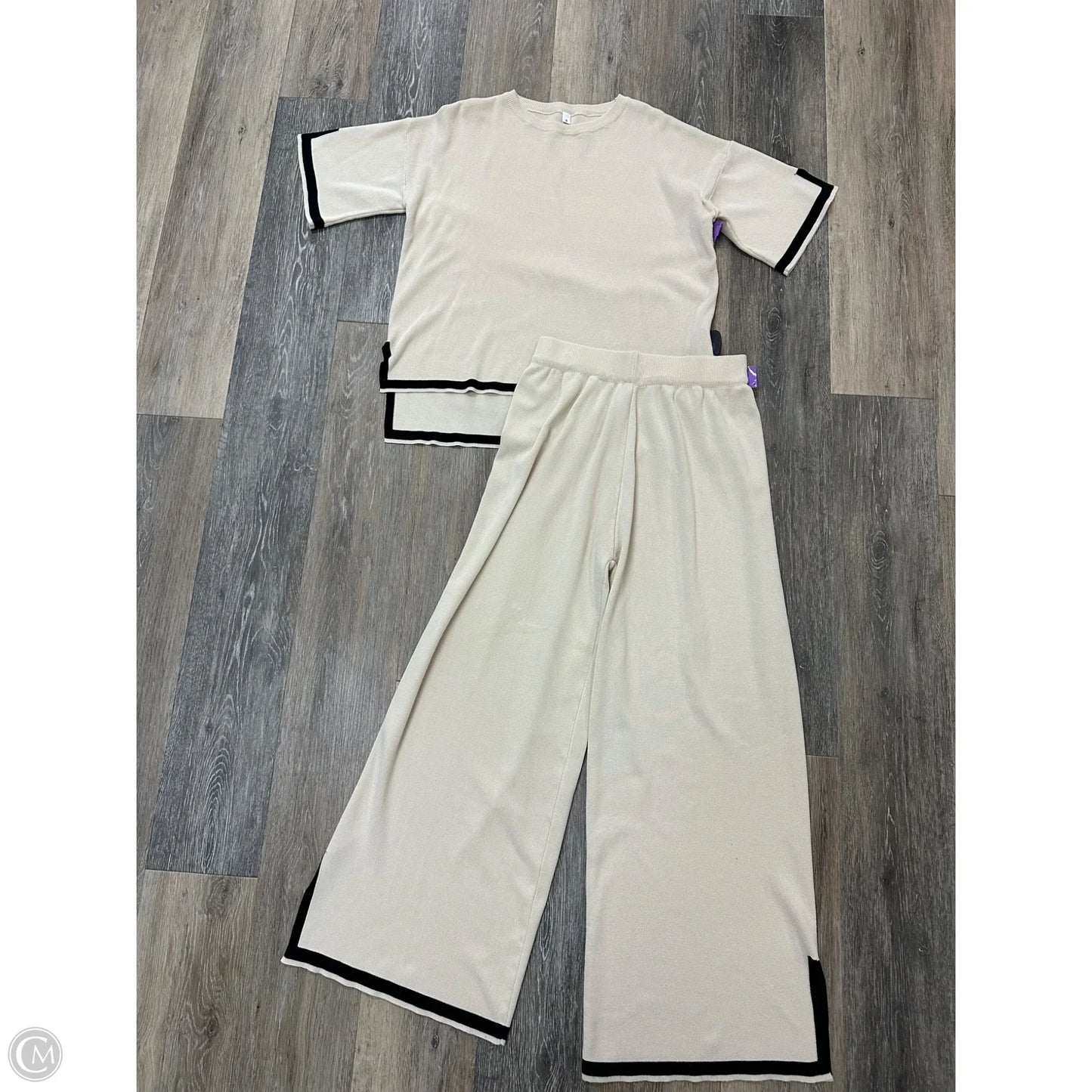Lounge Set Pants By Clothes Mentor In Cream, Size: S