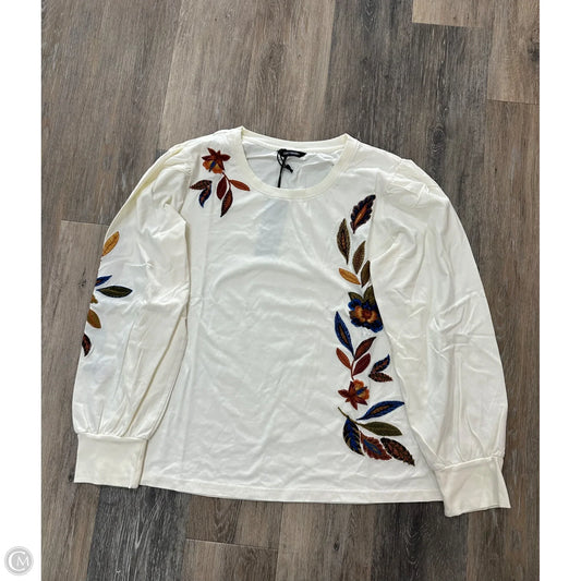 Top Long Sleeve By Driftwood In Cream, Size: Xl