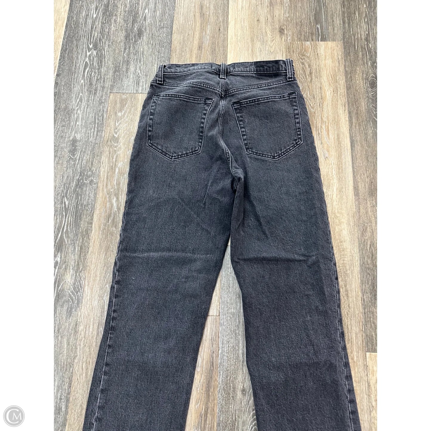 Jeans Straight By Abercrombie And Fitch In Black Denim, Size: 6
