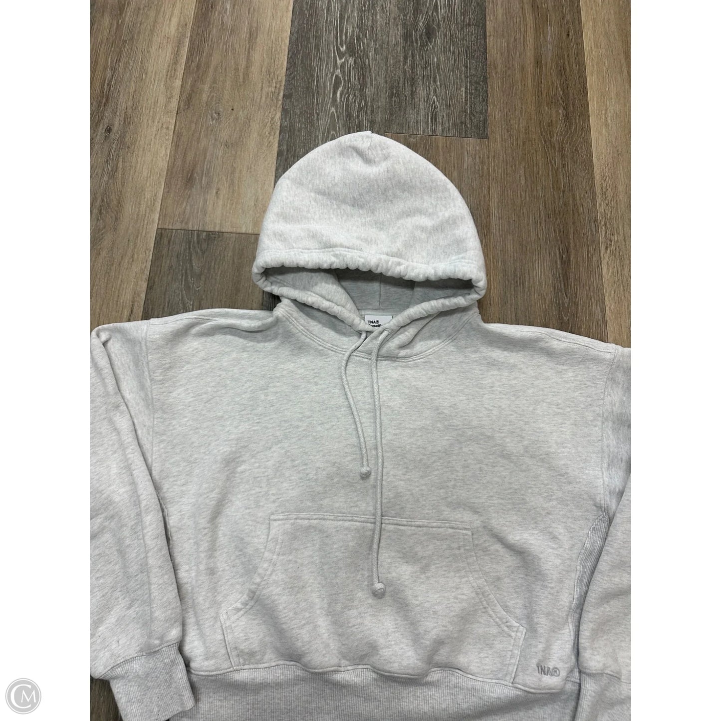 Sweatshirt Hoodie By Tna In Grey, Size: M