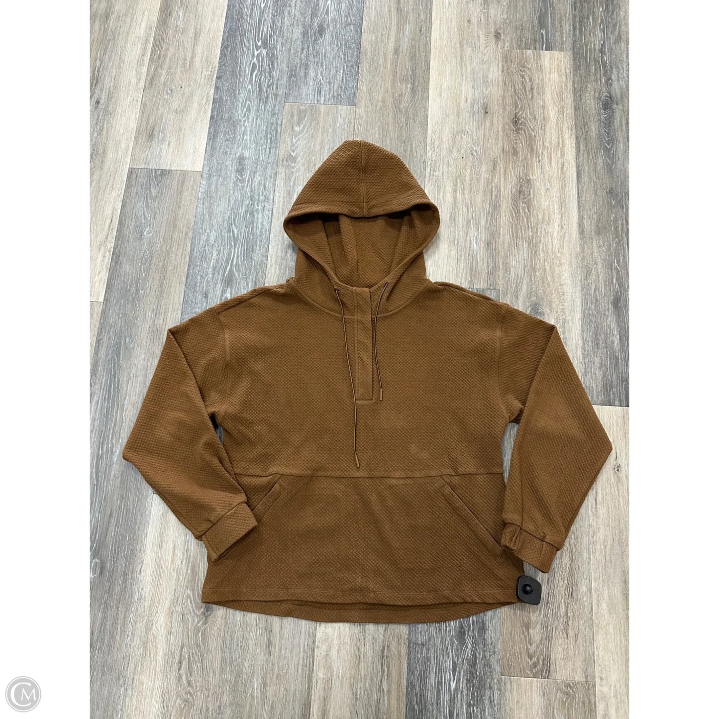 Athletic Sweatshirt Hoodie By 7diamonds In Brown, Size: S