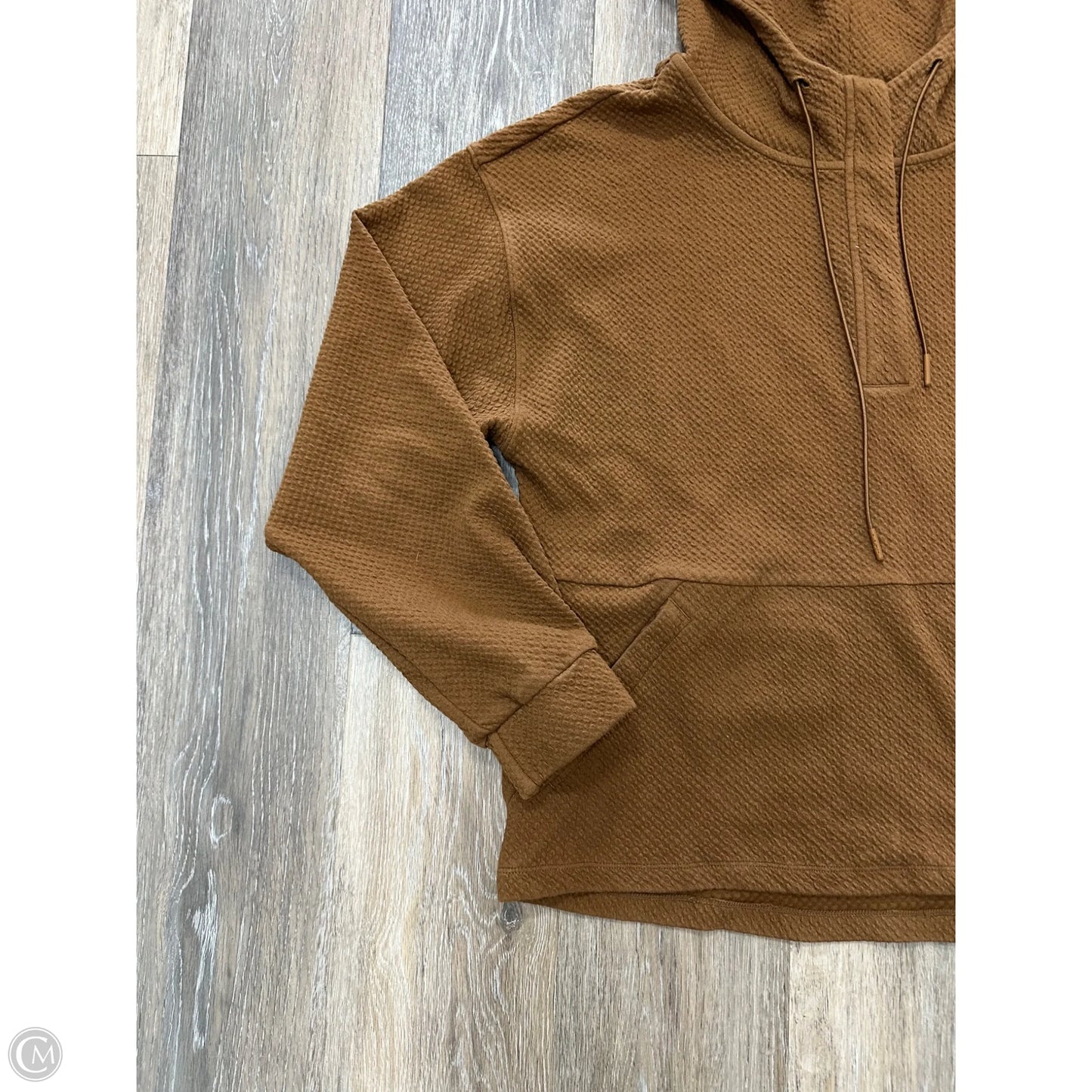 Athletic Sweatshirt Hoodie By 7diamonds In Brown, Size: S