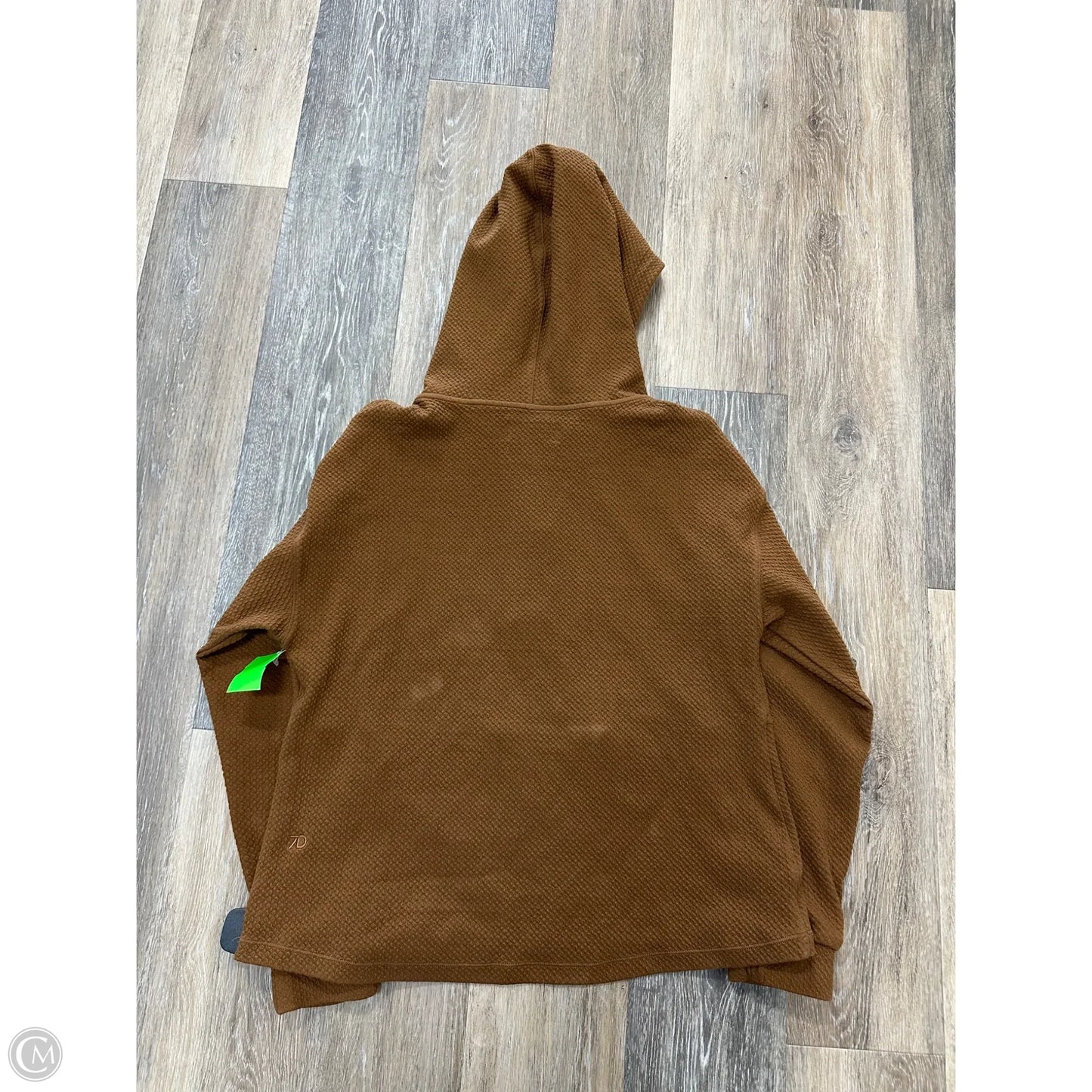 Athletic Sweatshirt Hoodie By 7diamonds In Brown, Size: S