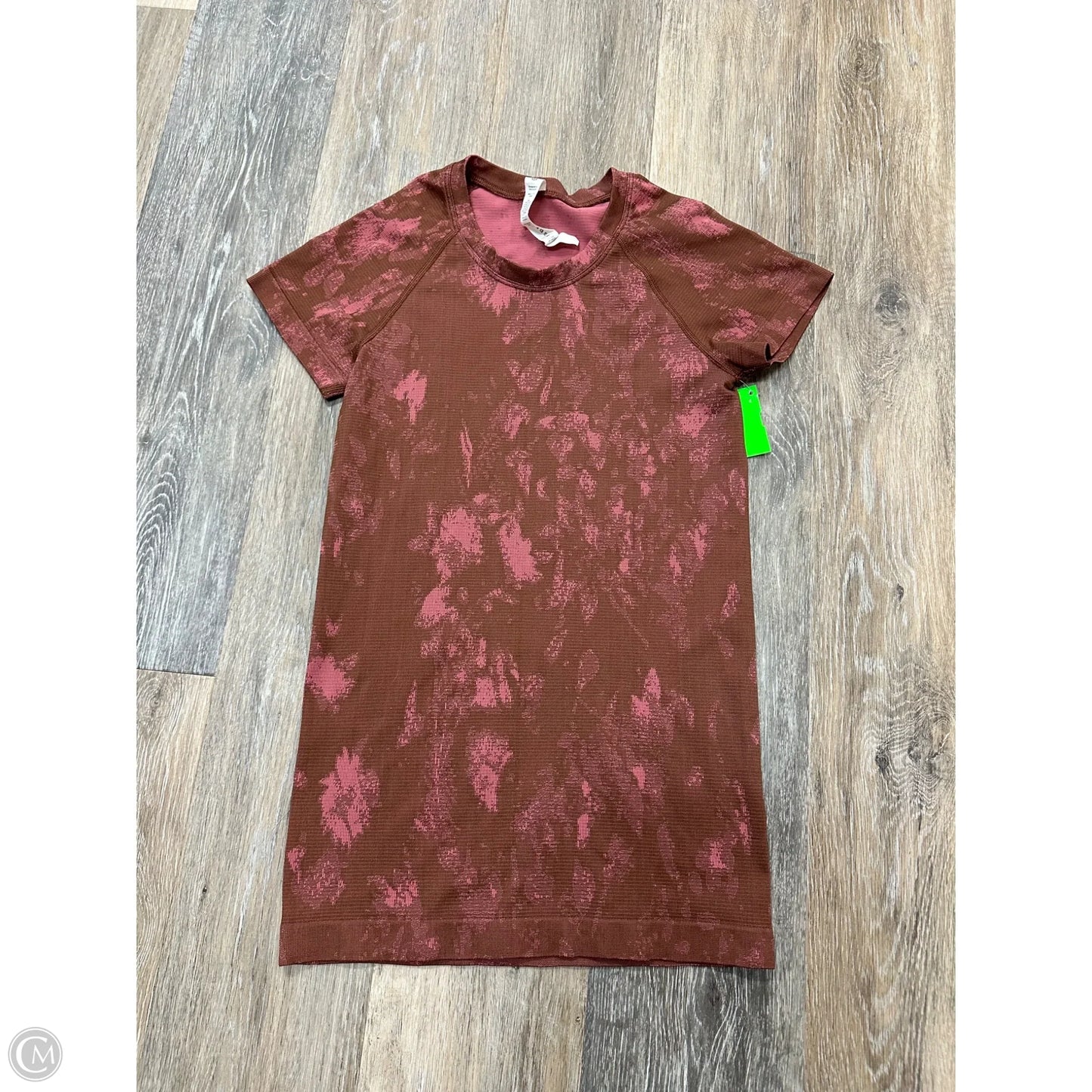 Athletic Top Short Sleeve By Lululemon In Brown, Size: 4