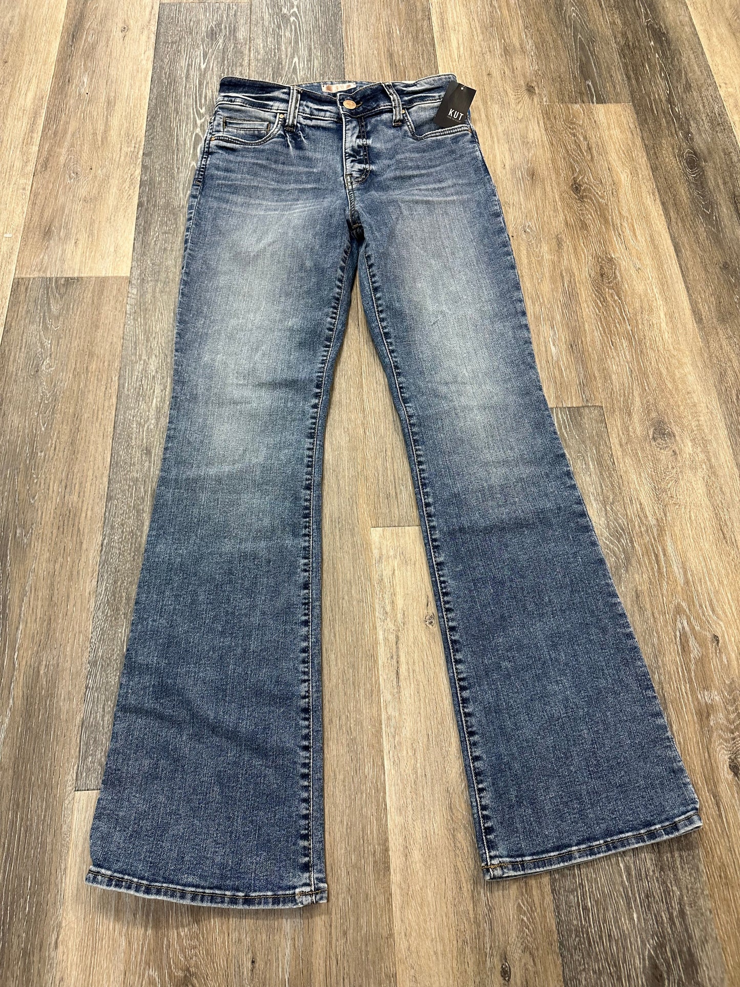 Blue Denim Jeans Flared Kut, Size 6