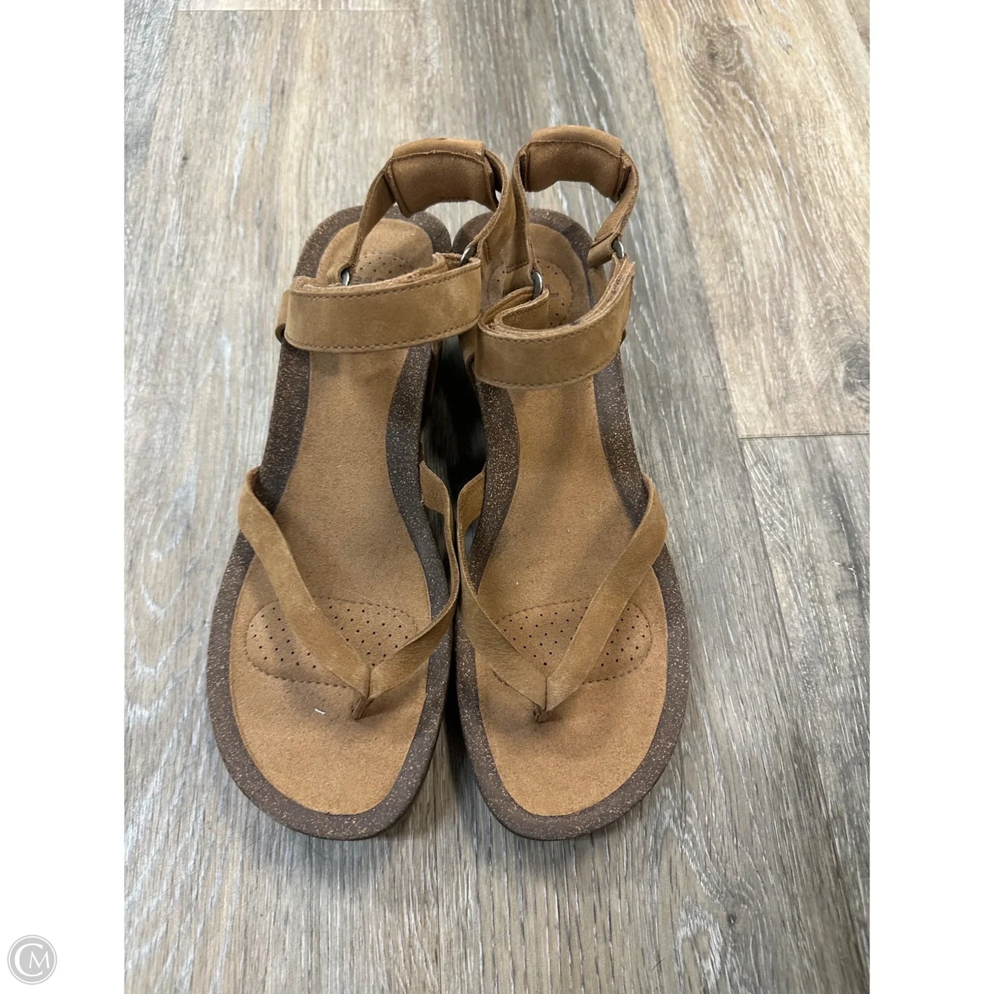 Sandals Heels Wedge By Teva In Brown, Size: 10