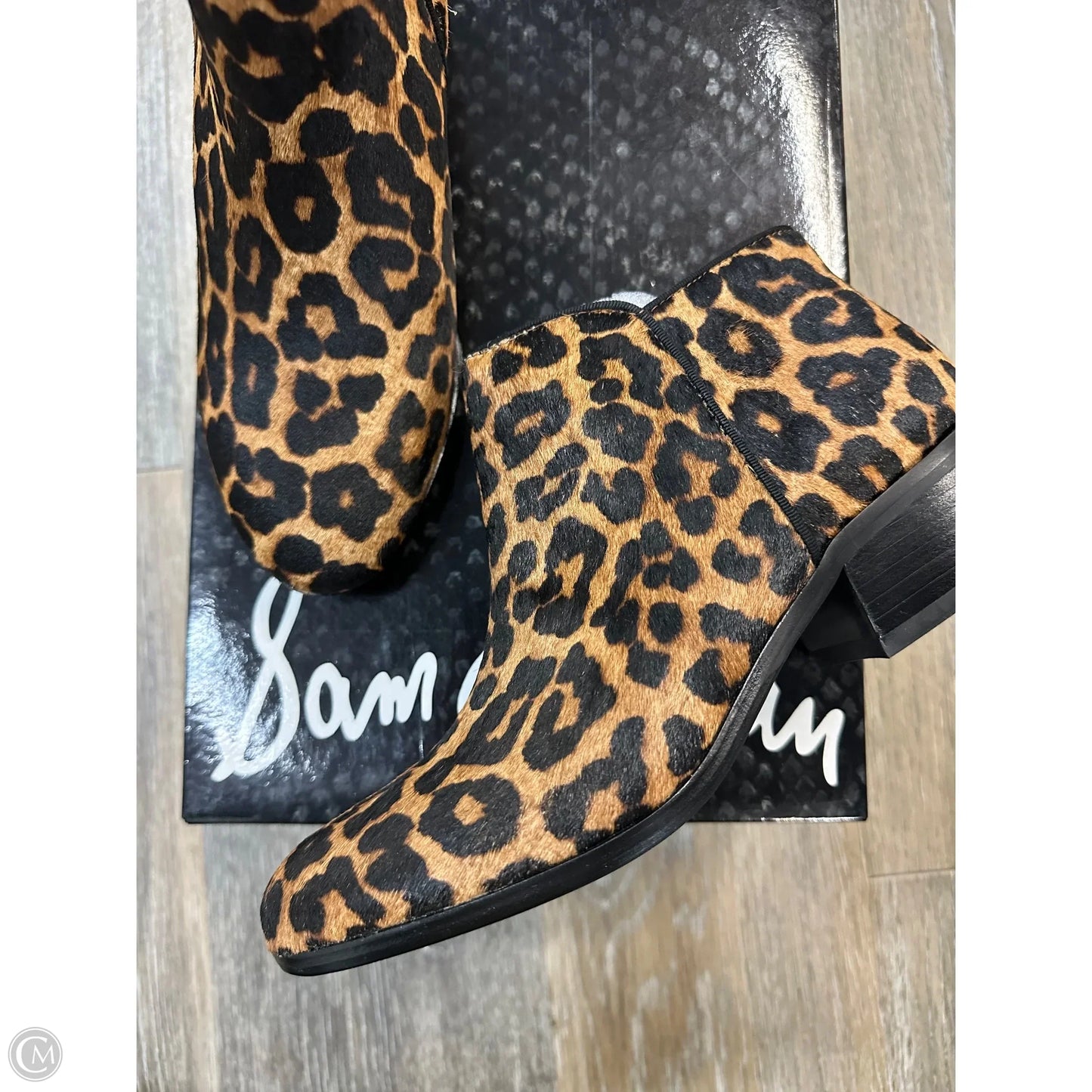 Boots Ankle Heels By Sam Edelman In Animal Print, Size: 6