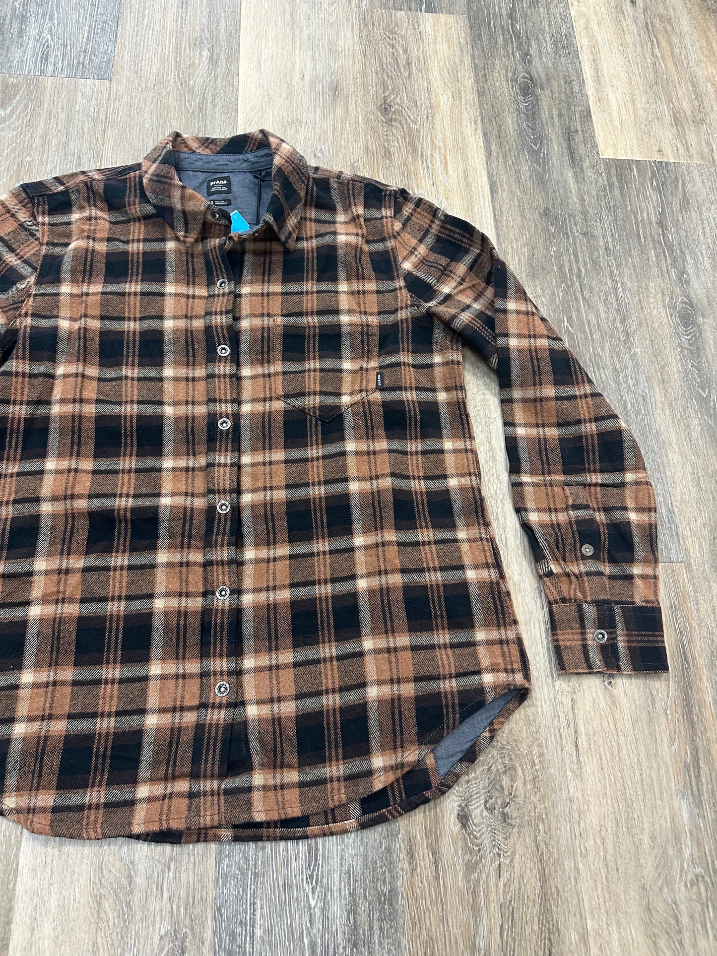 Plaid Pattern Jacket Shirt Prana, Size S