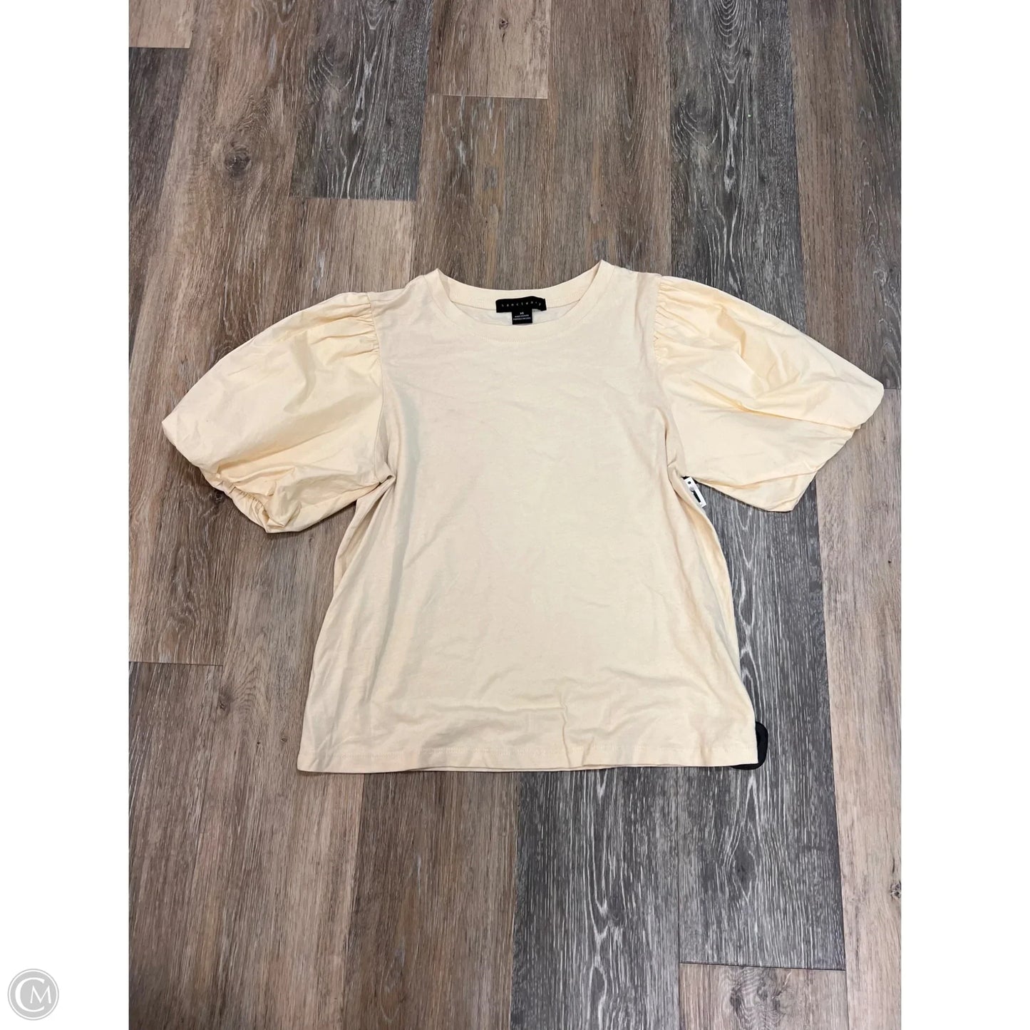 Blouse Short Sleeve By Sanctuary In Yellow, Size: Xs