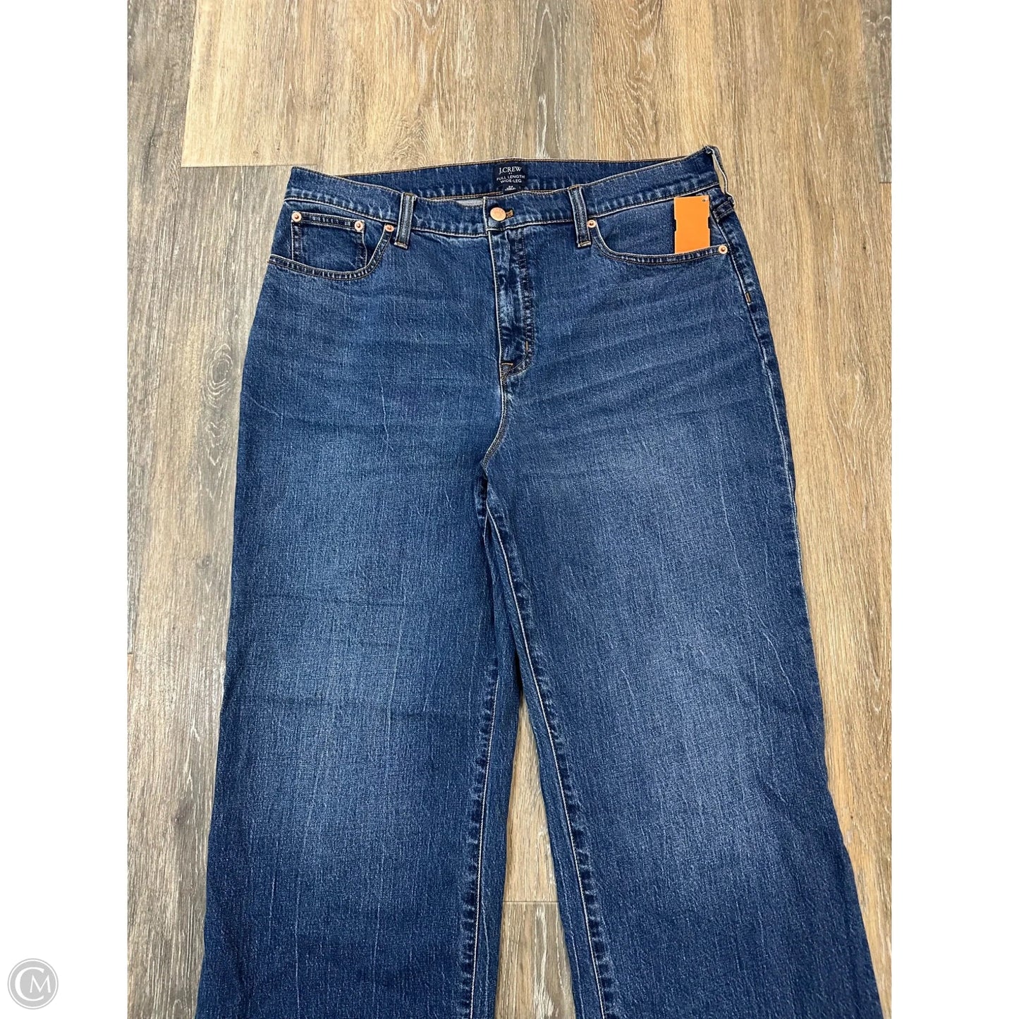 Jeans Wide Leg By J. Crew In Blue Denim, Size: 14