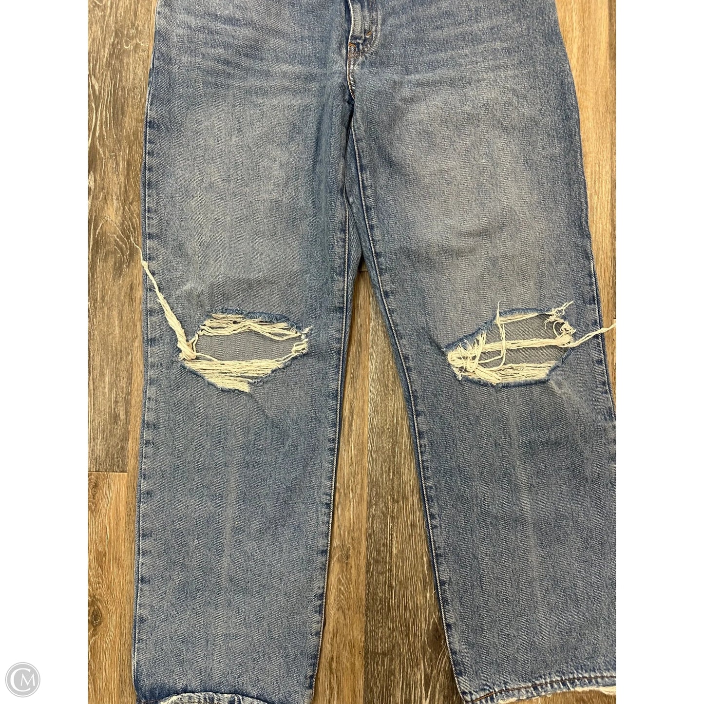 Jeans Straight By Levis In Blue Denim, Size: 14
