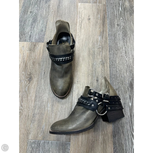 Boots Ankle Heels By Freebird In Green, Size: 9