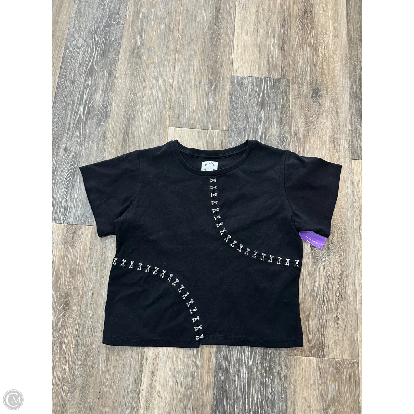 Top Short Sleeve By With Jean In Black, Size: L