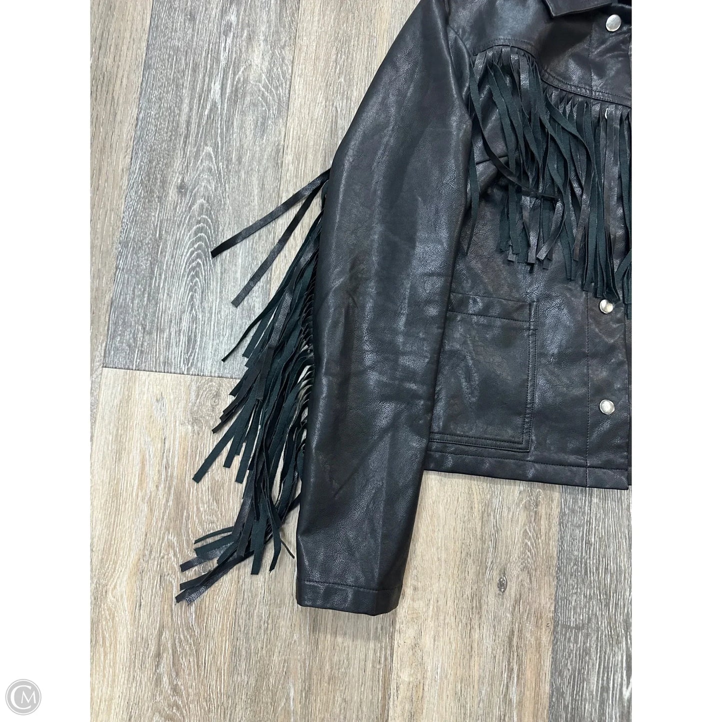 Jacket Leather By Cloud Ten In Black, Size: S