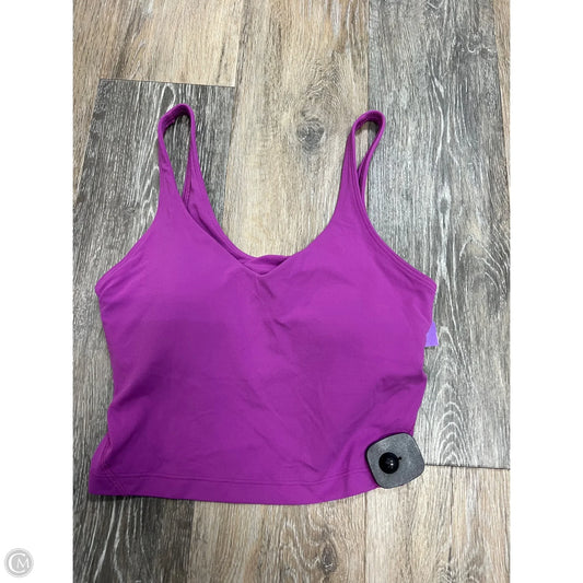 Athletic Tank Top By Lululemon In Purple, Size: 6