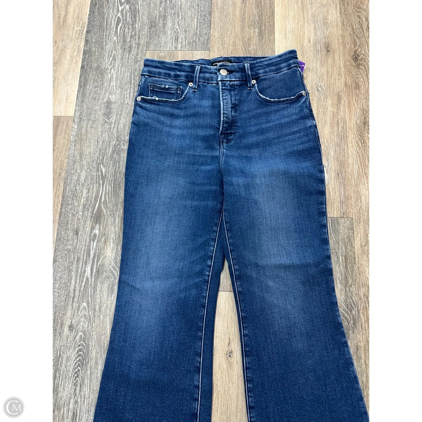 Jeans Straight By Good American In Blue Denim, Size: 6