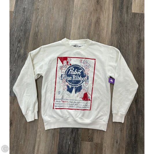 Sweatshirt Crewneck By Pabst In White, Size: S