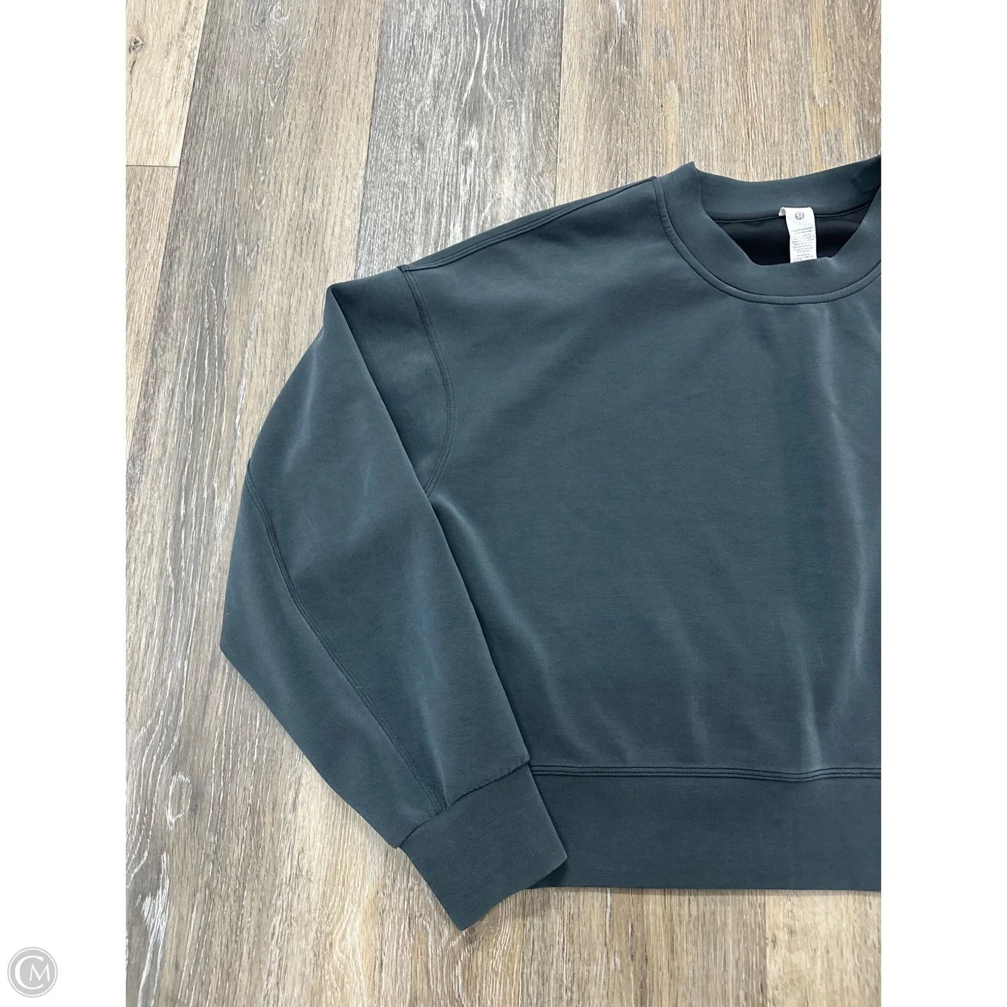 Athletic Sweatshirt Crewneck By Lululemon In Grey, Size: 6