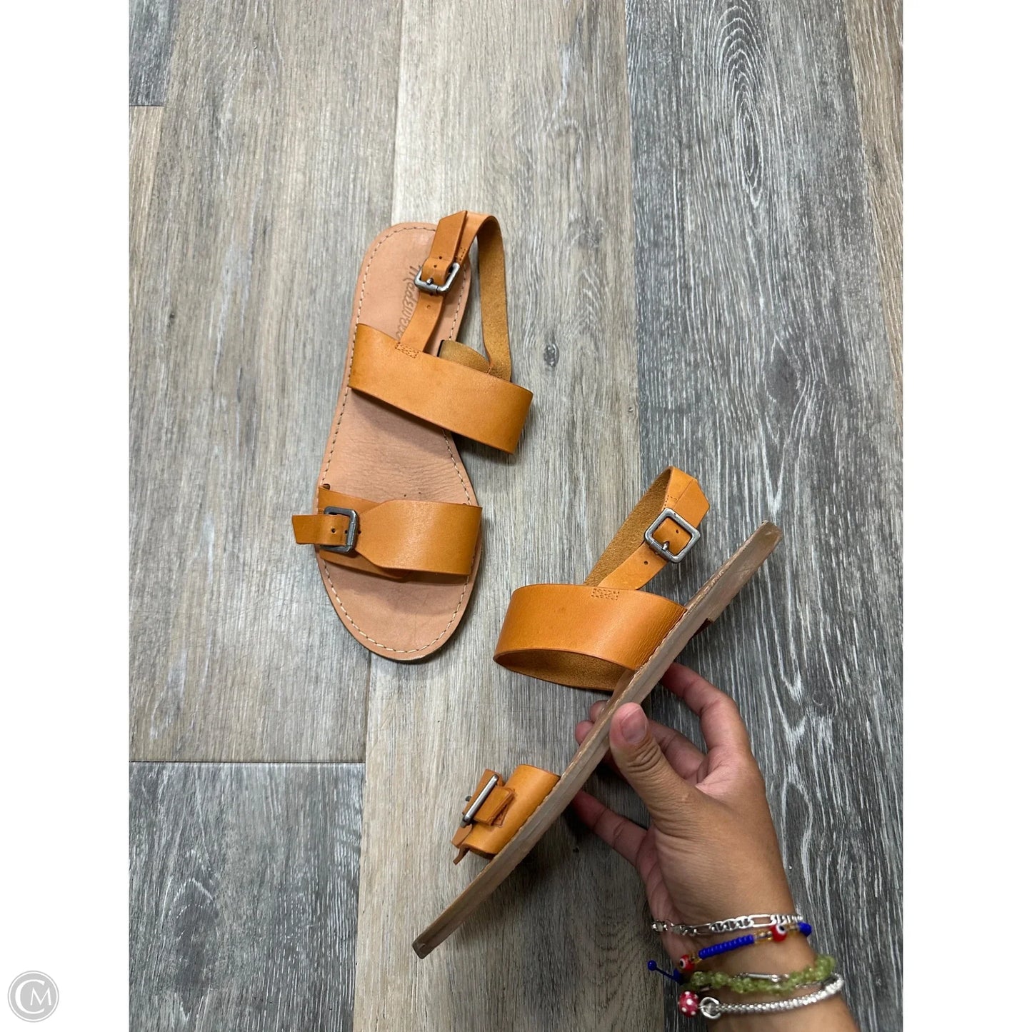 Sandals Flats By Madewell In Orange, Size: 9