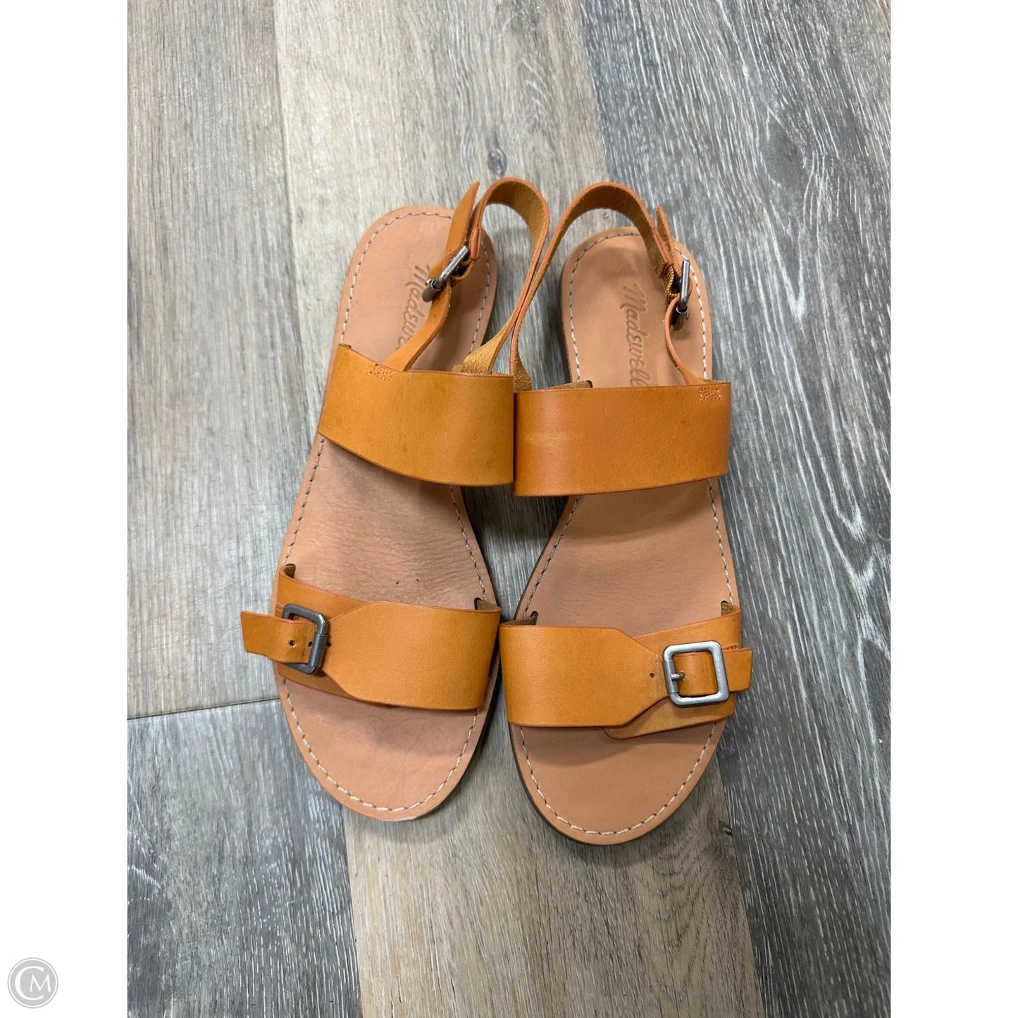 Sandals Flats By Madewell In Orange, Size: 9