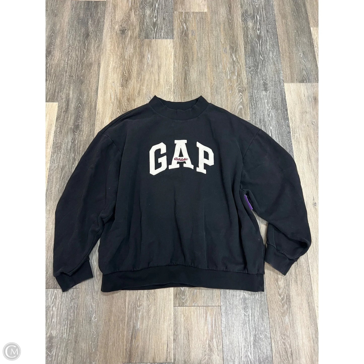 Athletic Sweatshirt Crewneck By Gap In Black, Size: Xl