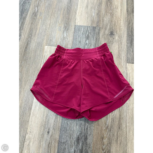 Athletic Shorts By Lululemon In Pink, Size: 4