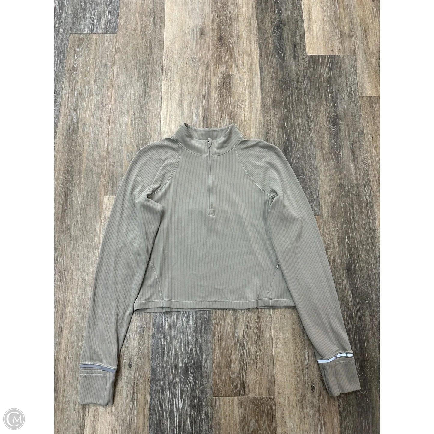 Athletic Top Long Sleeve Collar By Lululemon In Brown, Size: 12
