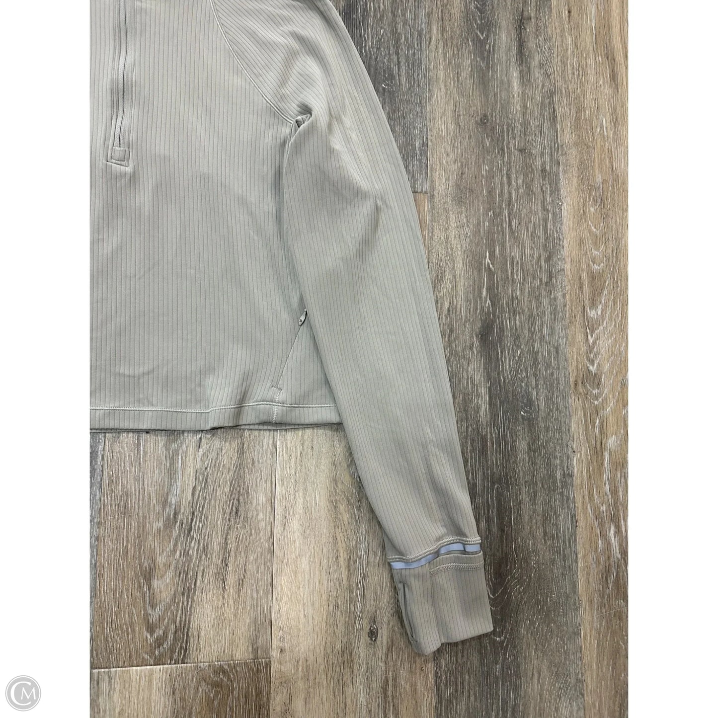 Athletic Top Long Sleeve Collar By Lululemon In Brown, Size: 12