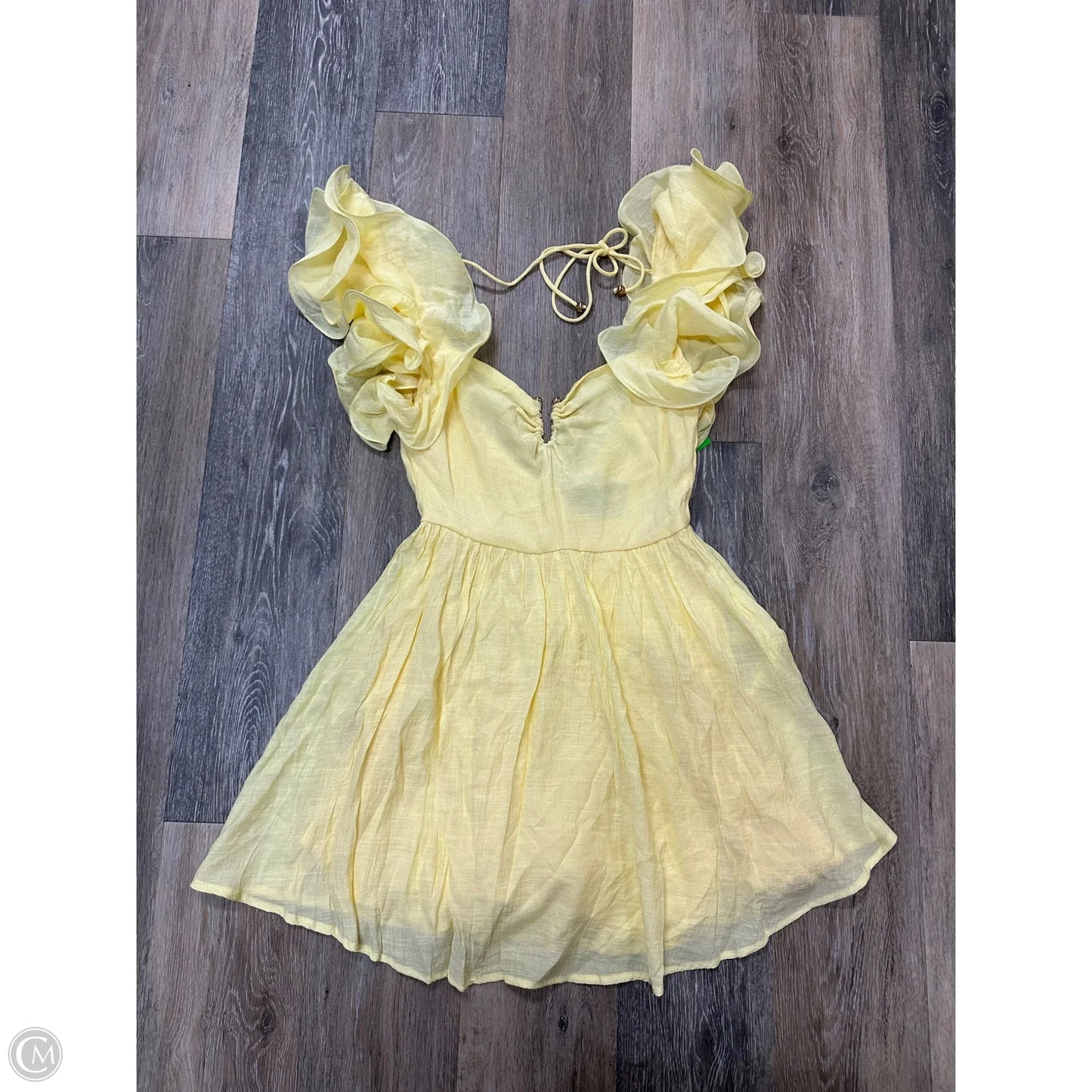 Dress Casual Short By Angel Biba In Yellow, Size: S