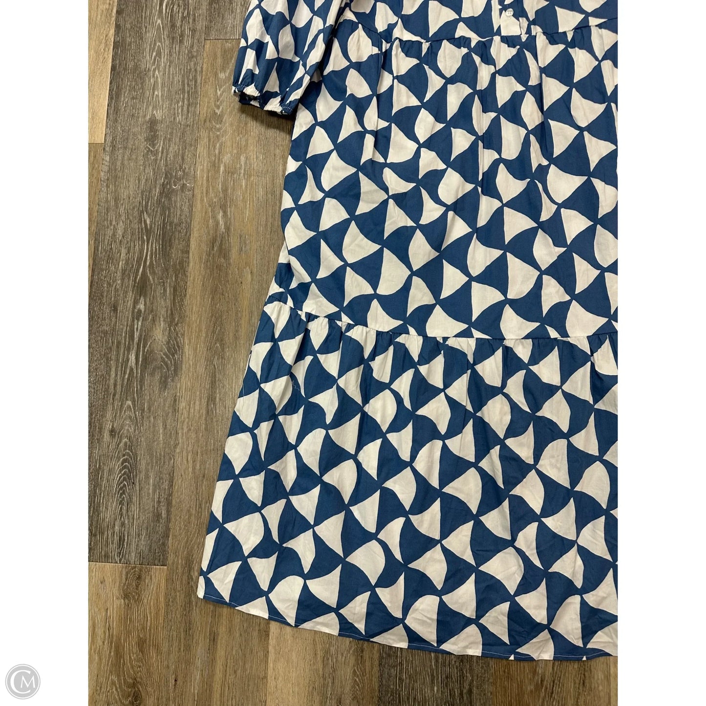 Dress Casual Maxi By Rachel Zoe In Blue & White, Size: 1x