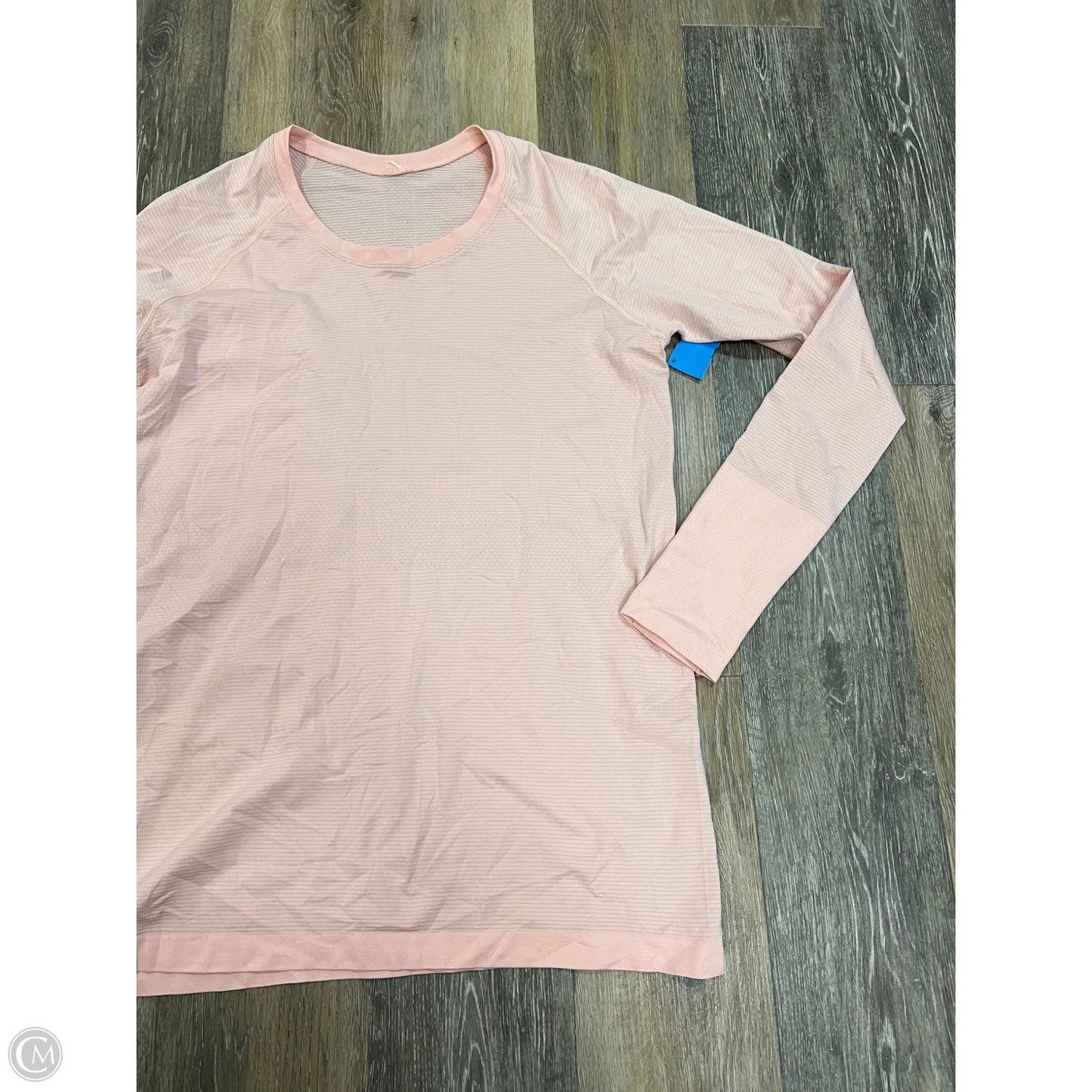Athletic Top Long Sleeve Collar By Lululemon In Pink, Size: 14