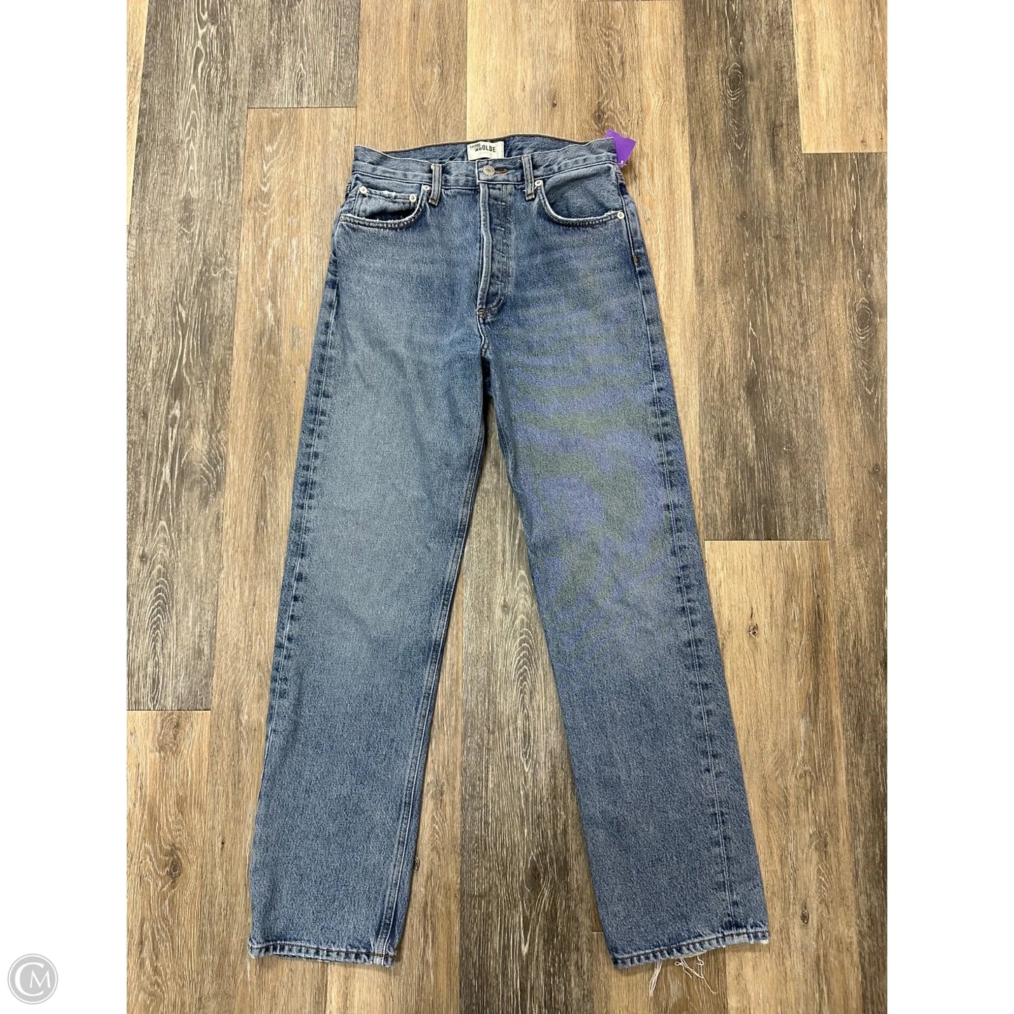 Jeans Straight By Agolde In Blue Denim, Size: 2