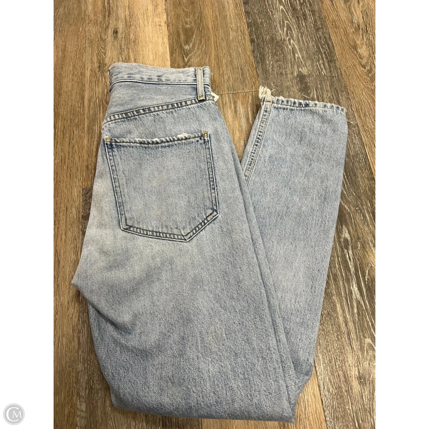 Jeans Straight By Agolde In Blue Denim, Size: 1/25
