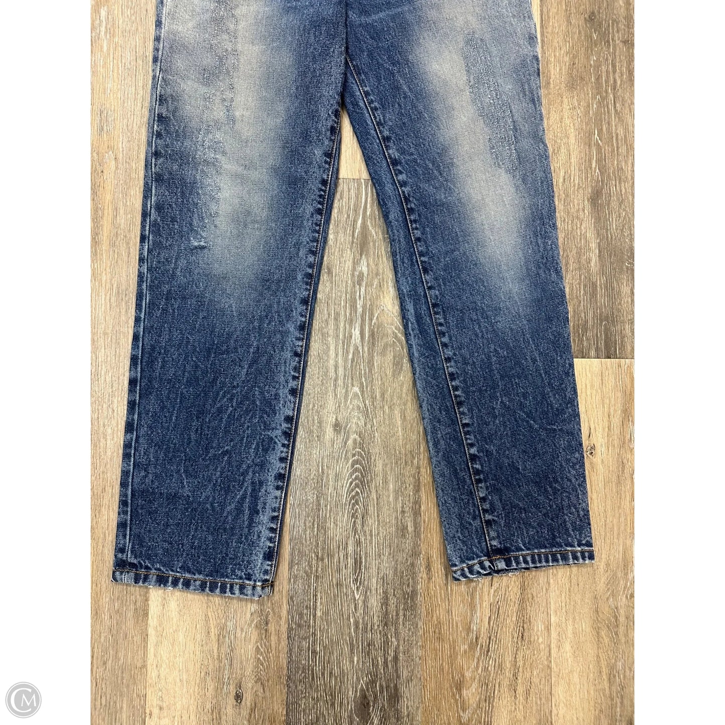 Jeans Straight By Free People In Blue Denim, Size: 2