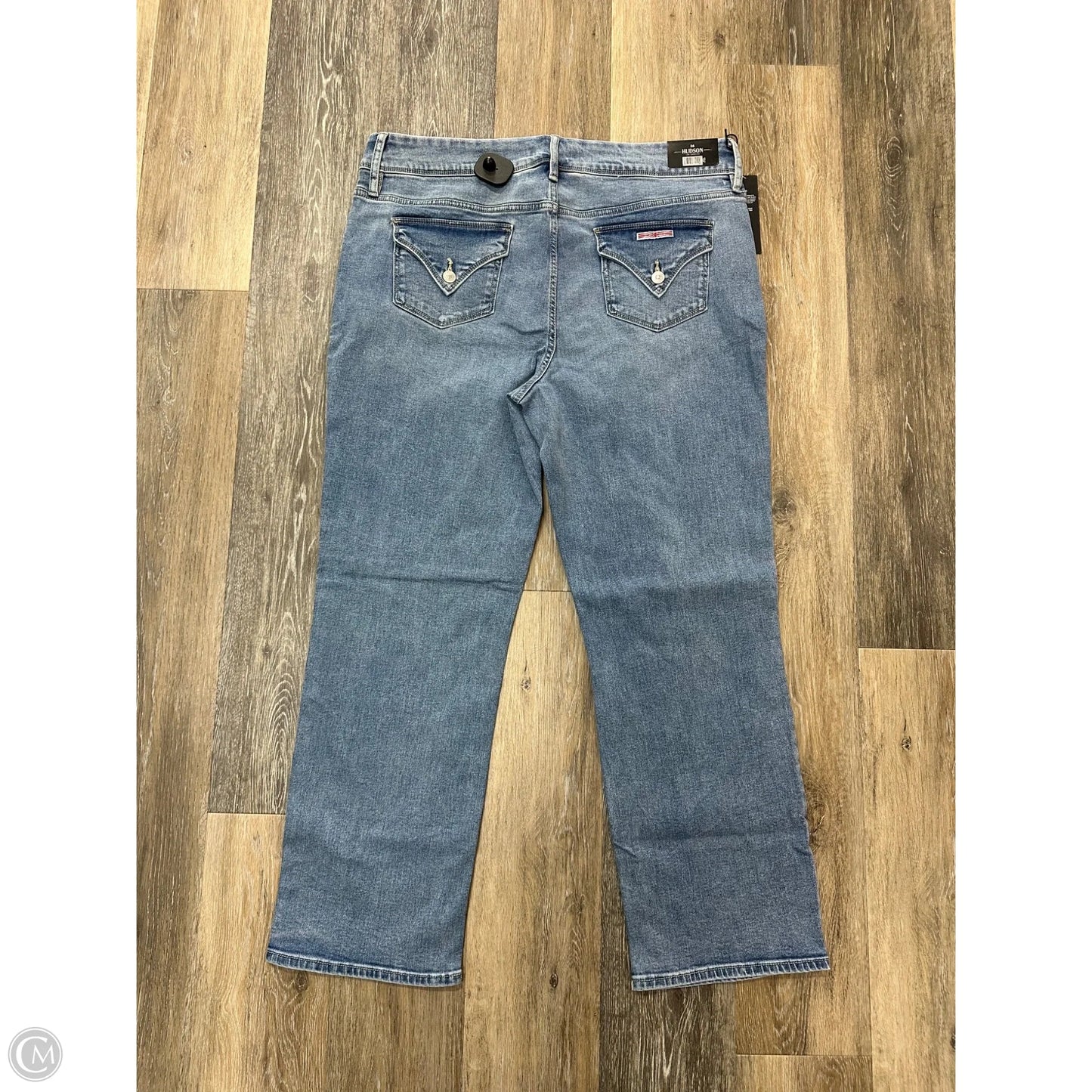 Jeans Straight By Hudson In Blue Denim, Size: 16