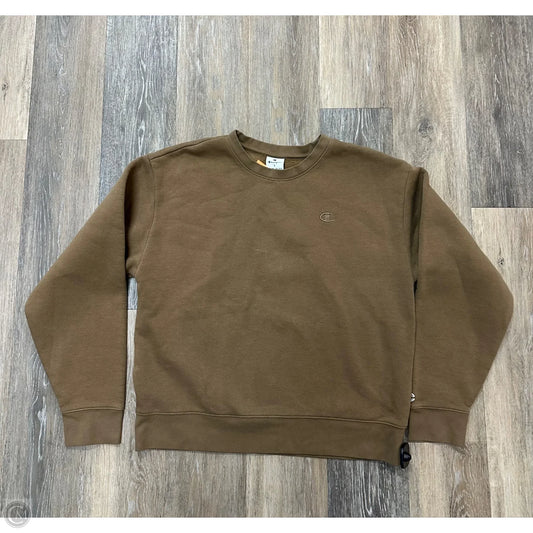 Sweatshirt Crewneck By Champion In Brown, Size: L